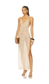 Flook The Label Yarelis Dress In Gold