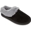 Floopi Chenille Faux Shearling Lined Slipper In Black