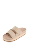Floopi Double Strap Platform Slide Sandal In Brown