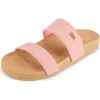 Floopi Double Strap Slide Sandal In Pink