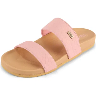 Floopi Double Strap Slide Sandal In Pink