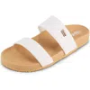 Floopi Double Strap Slide Sandal In White