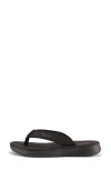 Floopi Faux Leather Thong Sandal In Black