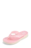 Floopi Faux Leather Thong Sandal In Pink