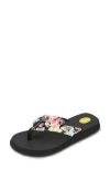 Floopi Isabella Yoga Flip Flop In Black