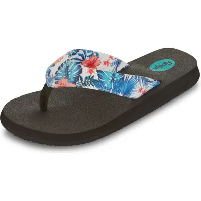 Floopi Isabella Yoga Flip Flop In White