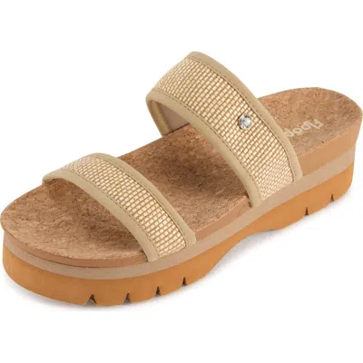 Floopi Knit Platform Slide Sandal In Multi