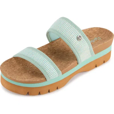 Floopi Knit Platform Slide Sandal In Multi