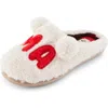 Floopi Mama Bear Faux Shearling Lined Slide Slipper In White