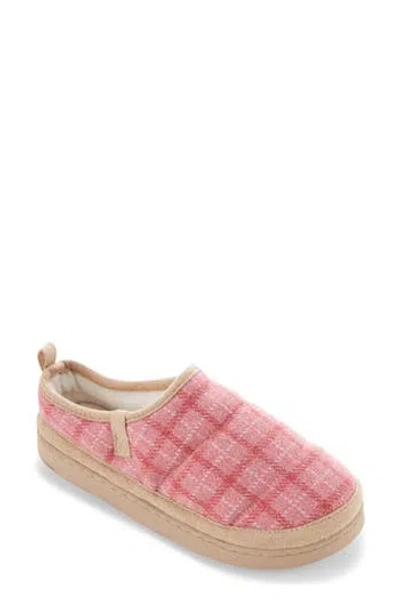 Floopi Plaid Slipper In Pink