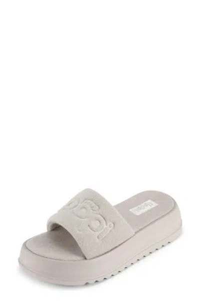 Floopi Terry Platform Slide Sandal In Gray