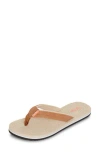 Floopi Textured Flip Flop Sandal In Beige