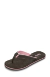 Floopi Textured Flip Flop Sandal In Black