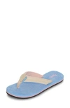 Floopi Textured Flip Flop Sandal In Blue