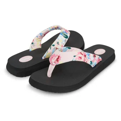 Floopi Women's Isabella Yoga Mat Floral Flip Flop In Pink Cottage