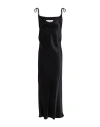Floor Woman Maxi Dress Black Size M Viscose In Black