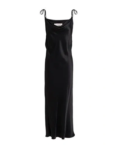 Floor Woman Maxi Dress Black Size M Viscose