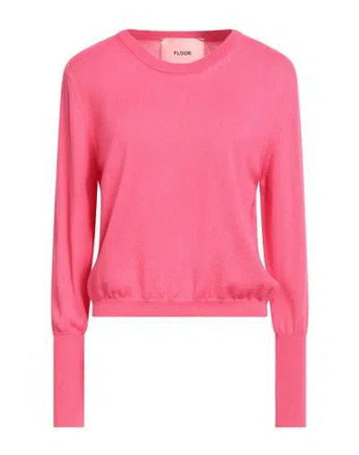 Floor Woman Sweater Magenta Size S Merino Wool