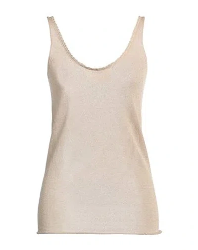 Floor Woman Top Sand Size S Viscose, Polyamide, Polyester In Beige
