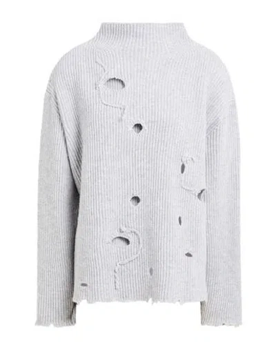Floor Woman Turtleneck Grey Size L Merino Wool