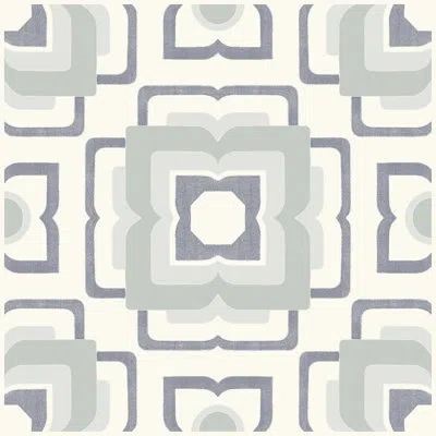 Floorpops 12" X 12" X 0.06mm Vinyl Tile In Blue,gray