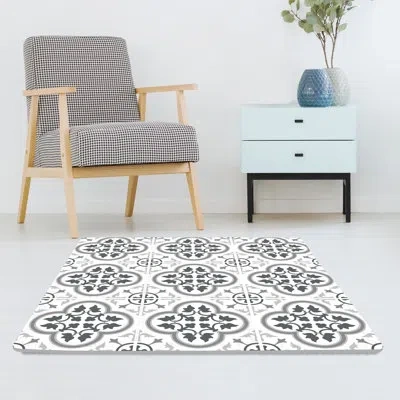 Floorpops 34.2" L X 34.2" W X 0.4" Foam Tile In Black,white