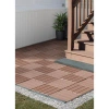 Floorpops 36.75'' L X 36.75'' W Plastic Interlocking Deck Tile In Coffee