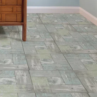 Floorpops Boardwalk Peel & Stick 12" X 12" X 1.5mm Vinyl Tile In Green