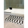 Floorpops Checker Black Stone Quick Drying Mat In Black