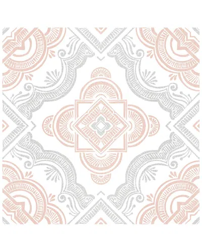 Floorpops Discontinued  Cecilia Peel & Stick Floor Tiles In White