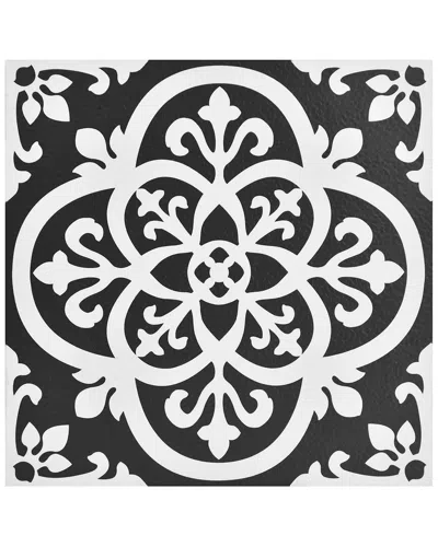 Floorpops Discontinued  Gothic Peel & Stick Floor Tiles In Black