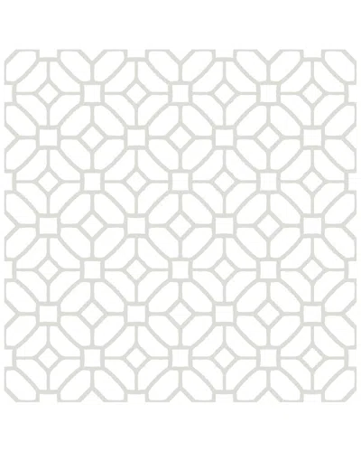 Floorpops Discontinued  Lattice Peel & Stick Floor Tiles In White