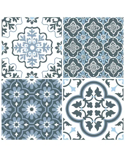 Floorpops Discontinued  Myriad Peel & Stick Floor Tiles In Blue