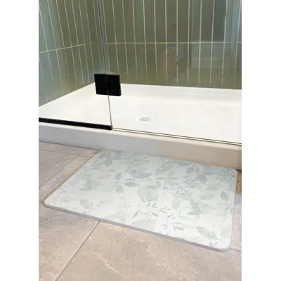 Floorpops Flora Green Stone Quick Drying Mat