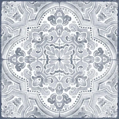 Floorpops Hastings 12" X 12" X 1.5mm Vinyl Tile In Blue,white,gray