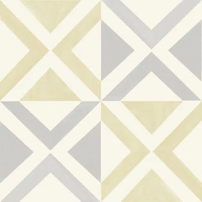 Floorpops Isosceles 12" X 12" X 1.52mm Vinyl Tile In Gray,yellow