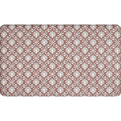 Floorpops Ledsworth Terracotta Anti-fatigue Comfort Long Mat In Brown