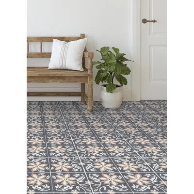 Floorpops Lillium Peel And Stick Floor Tiles In Blue