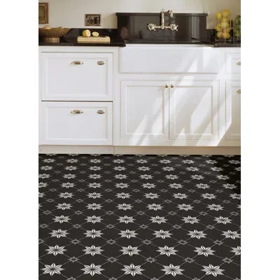 Floorpops Rigel 12" X 12" X 1.5mm Vinyl Tile In Black