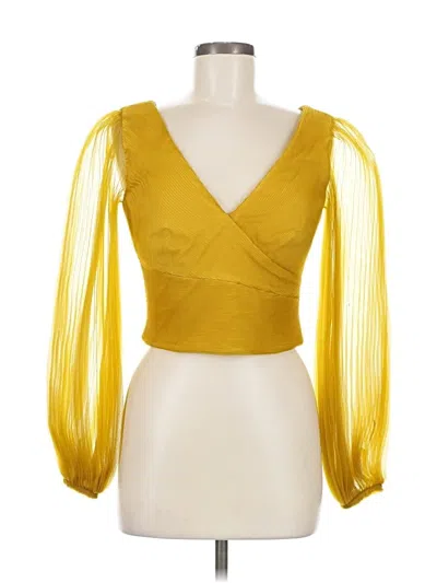 Pre-owned Flor Et.al 3/4 Sleeve Blouse In Yellow