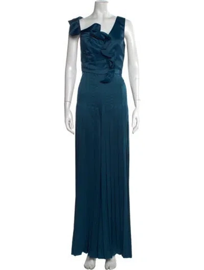Pre-owned Flor Et.al Asymmetrical Jumpsuit In Blue