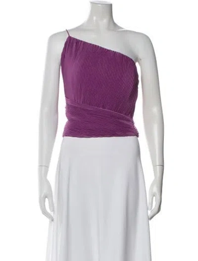 Pre-owned Flor Et.al One-shoulder Sleeveless Top In Purple