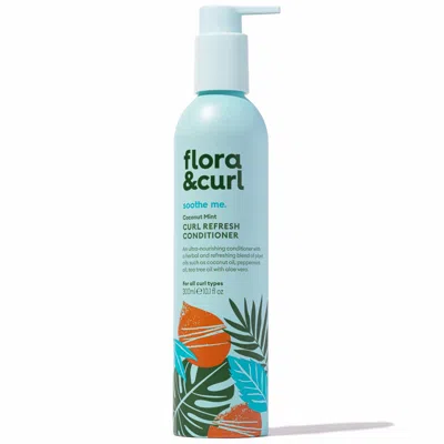 Flora & Curl Coconut Mint Curl Refresh Conditioner 300ml In White