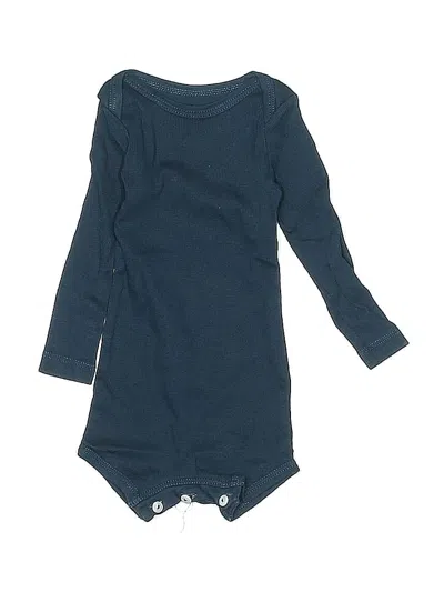 Pre-owned Flora And Henri Babies' Long Sleeve Onesie In Blue