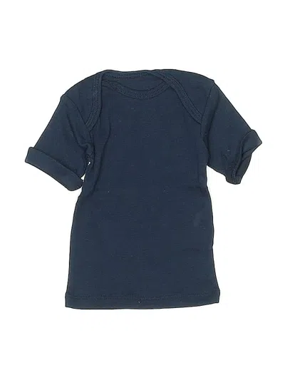 Pre-owned Flora And Henri Babies' Short Sleeve Henley Shirt In Blue