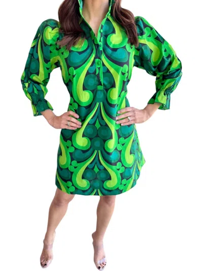 Flora Bea Adelina Dress In Black Kisses In Multi