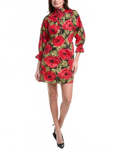 Flora Bea Adelina Dress In Black Rose In Red