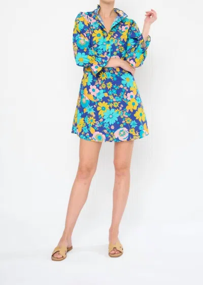 Flora Bea Adelina Dress In Cherry Blue In Multi