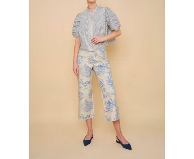 Flora Bea Ahoy Harvest Moon Pants In Blue Multi