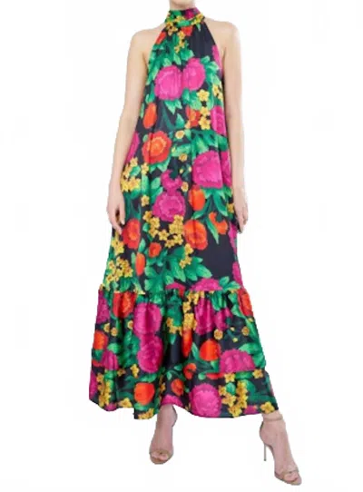 Flora Bea Amadeus Halter Dress In Rooftop Garden In Multi